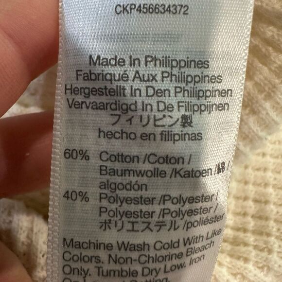 Madewell mock neck waffle sweatshirt antique cream - Picture 7 of 7